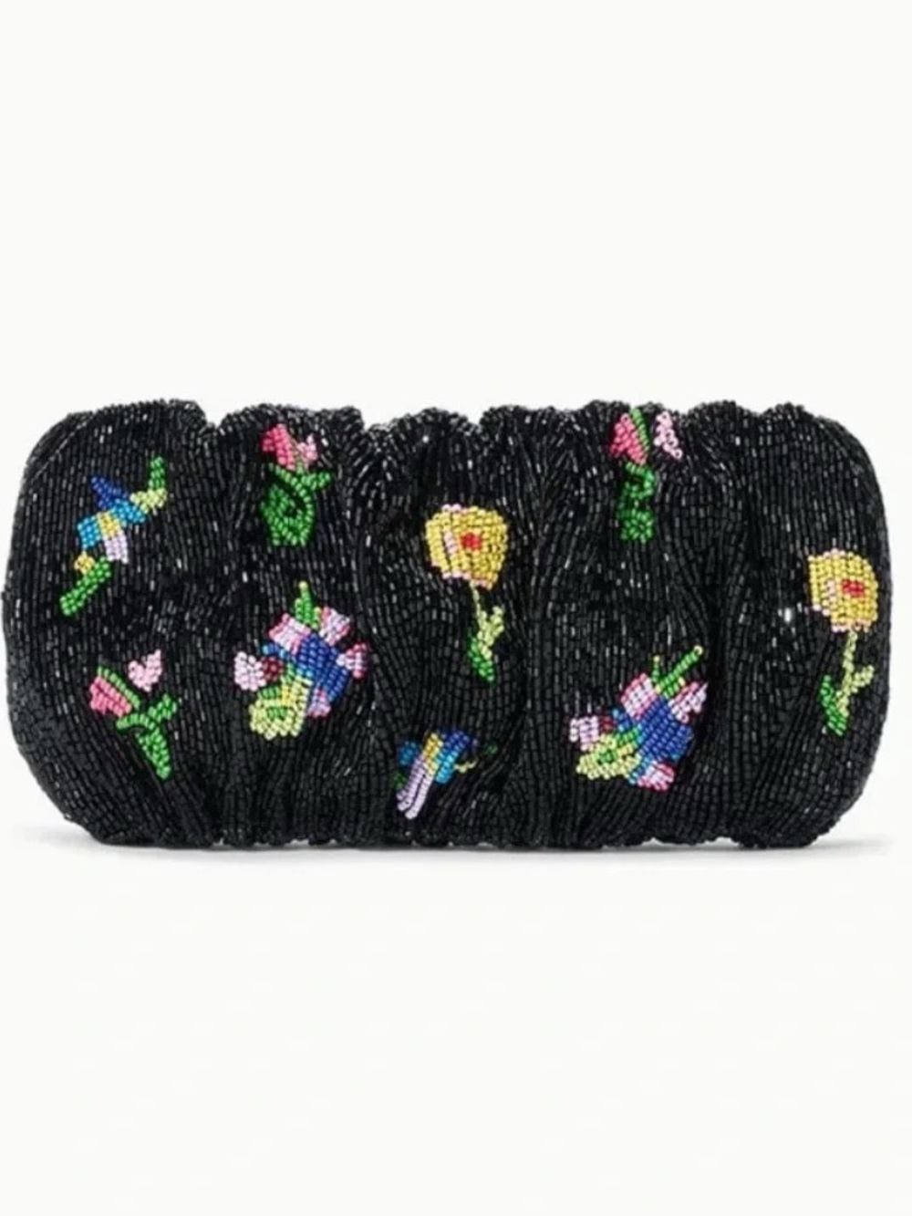 NWOT STAUD Beaded Bean Convertible Clutch Bag in First Bloom Night